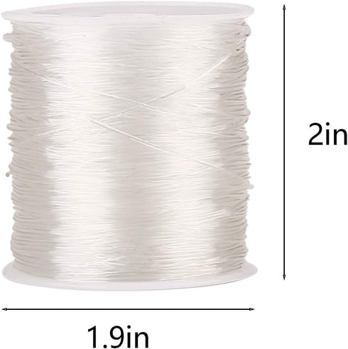 328ft Clear Bead Cord Crystal Elastic Stretchy Bracelet String for Jewelry Making Necklace Bracelet Beading Thread, 0.8 mm...