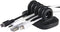 Desktop Cable Organizer, Weighted, No Bad Smell, Bundled with 4 Reusable Cable Ties (Black)...