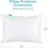 4 Pack Pillow Protectors with Zipper Breathable & Noiseless & Durable 100% Waterproof Pillow Cases Standard Size White Pillow Protector...