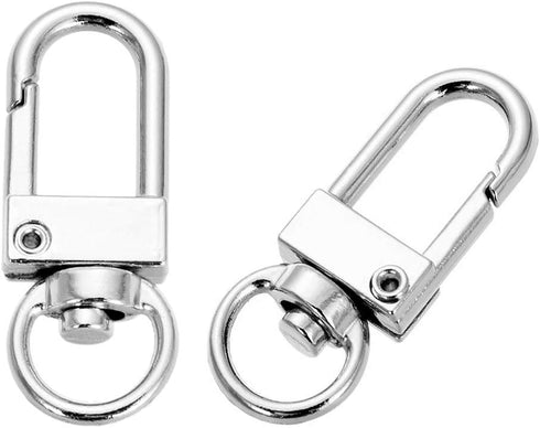 10 Pcs Swivel Lobster Claw Clasps Hardware Accessories Rotating Dog Buckle Metal Spring Key Chain Hook Clasps for Handbag DIY Bags Key Rings and J...