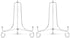 Artliving (2 pack 6" Iron Plate Stand, Silver Iron Easel Plate Display Photo Holder Stand, Displays Picture Frames, Cookbooks, Decorative Plates, ...