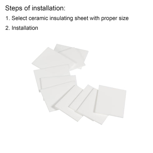PATIKIL Alumina Ceramic Sheet Cooling Pad Insulating Sheet 10pcs High Hardness for MOS Transistor 28x22x1mm(1.1x0.87x0.04")...