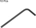 10pcs Hex Key Wrench 2.5mm L-Shape Hexagon Metric Wrenches Chrome Vanadium Steel Repairing Tool for Home Repair, Black...