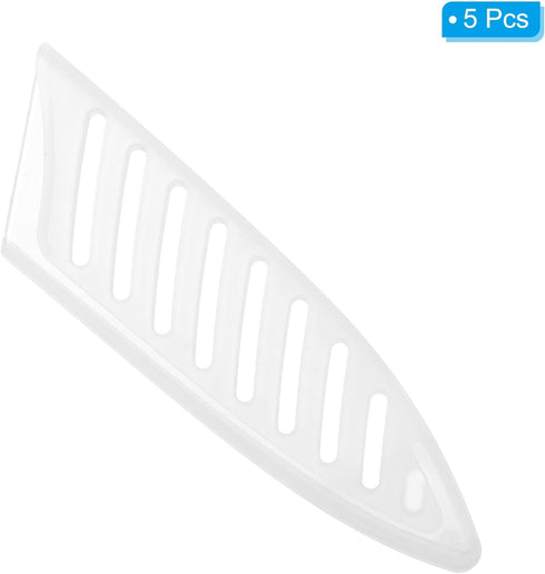 PATIKIL PP Safety Knife Cover Sleeves for 3.5" Paring Knife, 5 Pack Knives Edge Guard Blade Protector Universal Knife Sheath for Kitchen, White...