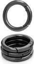 10 Pack 3/4 Inch Trigger Spring O Rings, Metal Round Carabiner Clip Snap Hook, Spring Keyring Buckles for Replacement Purse Strap, Paracord Lanyar...
