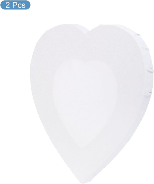 PATIKIL Paint Canvases Panel for Painting, 2 Pack 8x8 Inch Heart Shape Wood Frame Stretched Blank Art Board Panels for Acrylic, Oil, Tempera Paint...