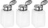 3pcs Solvent Alcohol Dispensers 200ml(6.7oz) Push Down Liquid Dispenser Pump with Sealing Stainless Steel Lid for Acetone Cleanser Polish Remover,...