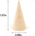 AUEAR, 10 Pack Wood Cone Ring Holder Finger Jewelry Display Stand DIY Craft Wooden (Natural, Vertical Shaped)...
