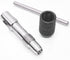 Mesee 6 Pcs Tap Wrench Tool Set, Adjustable T-Handle Ratchet Tap Holder Wrench Machine Screw Thread Metric Plug T-Taps with M3 M4 M5 M6 M8 Taps fo...