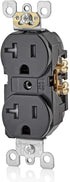 Leviton T5820-E, 20 Amp Tamper-Resistant Duplex Outlet, Black...