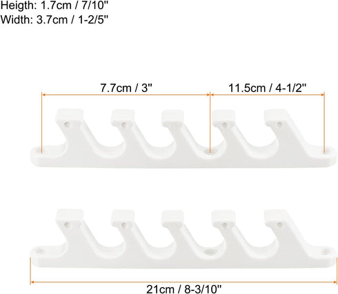 PATIKIL Chaise Adjustment Bracket, 4 Pack 5 Position Lawn Furniture Multi Position Back Support Adjuster for Outdoor Lounge Patio, White...