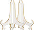 Artliving 10" Decorative Plate Stand Holder Plastic Picture Easel Display Stand Picture Frame Stand White Gold (2 Pack)...