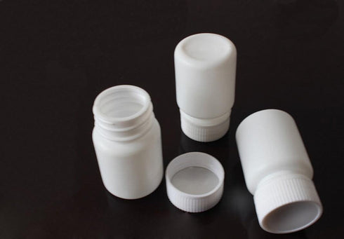 50PCS White Empty Solid Plastic Bottle Case Holder Container Vials Box with Screw Cap for Powder Sample Storage(50ml)...