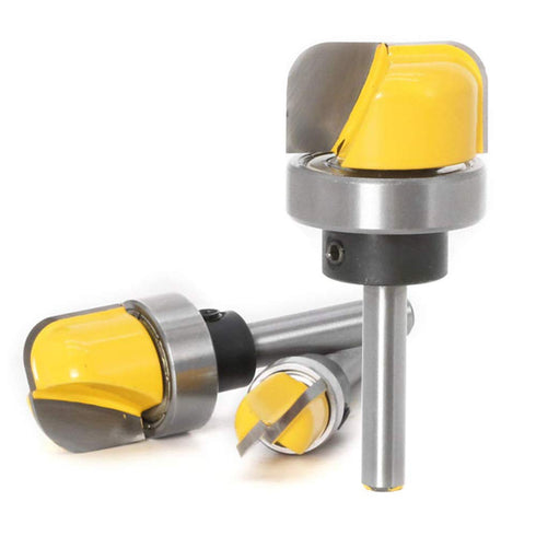 Mesee 3 Pieces Bowl and Tray Template Router Bit Set with Bearing Guide Dish Carving Router Bits Woodworking Milling Cutter Tool, 1/4 Inch Shank...