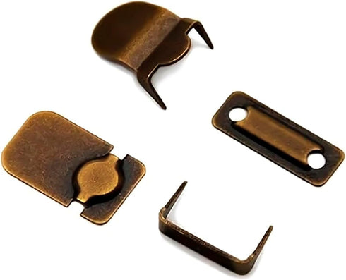 Hook and Eye No Sew Closures Clothing Fasteners - Antique Brass Waistband Hook and Bar Closure Clasp - for Trousers Suit Pants Skirts Garments and...