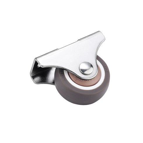 1 inch Fixed Caster Wheels -Small Caster Wheels + Screws-Low Profile Castor - Set of 8 No Floor Marks Silent Casters - Mini Wheels for Cart?Brown?...