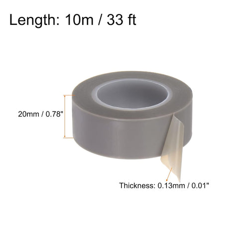 PTFE Film Tape Roll, 0.8" x 33 ft High Temperature Tape 0.13mm Thickness with Single Side Adhesive for Vacuum Sealer Machine, Hand Impulse Sealers...
