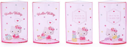 Sanrio 213110 Pink Plastic Hello Kitty Kitty Pen Stand 360 Degree Rotating Pen Stand Pen Holder Cosmetic Makeup Brush Tulle Pet Character...