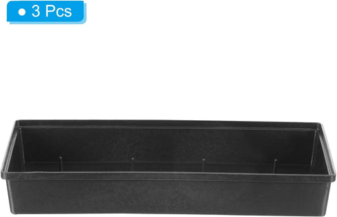 PATIKIL Plastic Design Bowl 3 Pcs 11" Flower Arrangement Base for Decorating Black...