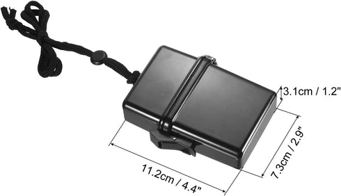 PATIKIL Waterproof ID Card Badge Holder, 2 Pack Floating Sports Case Locker with Lanyard Buoyant Case Box, Black...