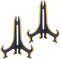 Artliving 6" Decorative Plate Stand Holder Plastic Picture Easel Display Stand Picture Frame Stand Black Gold...
