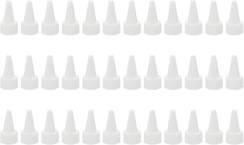 PATIKIL Twist Bottle Caps, 36Pcs 24/410 Squeeze Bottle Cap Replacement Caps for Glue Dispensing Bottles Dispensing Caps Paint Bottles, White...