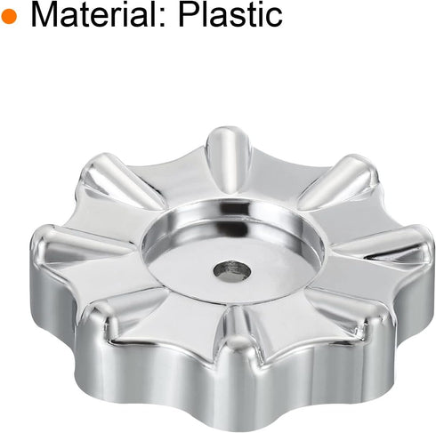 PATIKIL Round Wheel Handle, 2 Pack Faucet Handles Refrigerant Manifold Gauges Knob Square Broach Handwheel Replacement, Plastic...