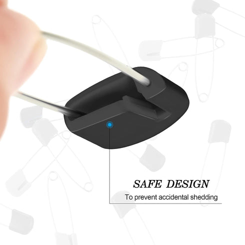 50 Pieces Diaper Pins Safety 2.2 Inch Plastic Head Cloth Diaper Nappy Pins with Locking Closures Stainless Steel with Velvet Bag(Black)...