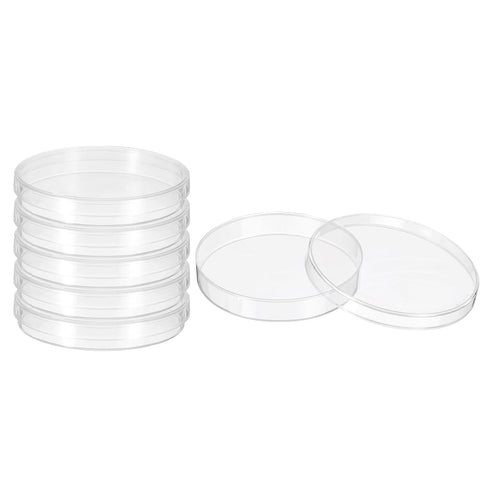 PATIKIL 100mm Plastic Petri Dishes with Lid, 6 Pcs Petri Plates Tissue Culture Plate for Lab Science Experiment, Clear...
