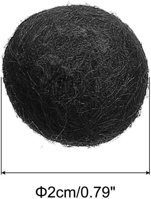 PATIKIL Wool Felt Balls Beads Wool Felting Pom 2cm 20mm Black for Home Crafts Handcrafts Project DIY Pack of 10...