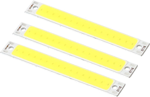 PATIKIL 1W DC 3-3.7V LED Chip Bulb,Aluminum COB Lamps Bulb White Light 6500K 100LM 300mA 60x8mm for Home Reading, Landscape Light - 3 Pack...