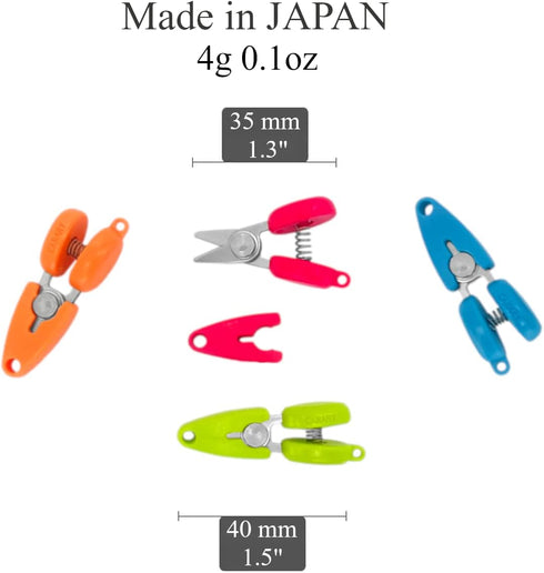 CANARY Tiny Scissors with Cover 1.3" TSA Approved Mini Scissors for Travel, Sewing, Keychain, Japanese Stainless Steel Blade, Made in JAPAN, Pink...