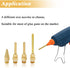 Eyech 4 pack Interchangeable Hot Glue Gun Nozzles Copper Glue Gun Nozzle Assortment Set for Melting Glue Gun Use Craft Repair Tool 2.0x70mm 2.0x50...