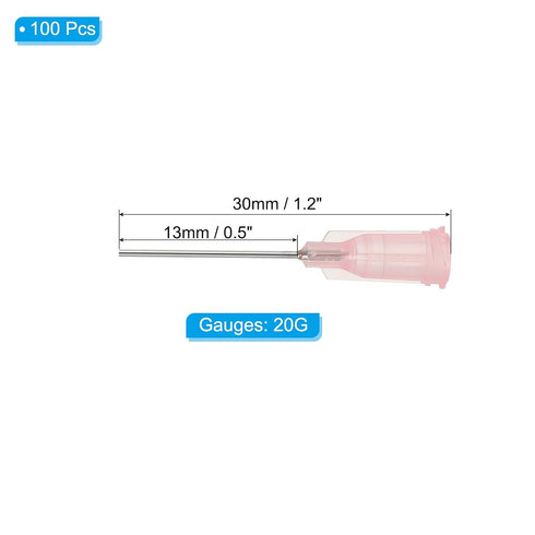 PATIKIL Blunt Tip Dispensing Needles with Bent Blunt Needle, 100 Pcs 0.5 Inch 20G Industrial Liquid Dispenser Needle for Refilling Liquid Ink Adhe...
