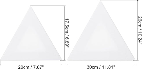 PATIKIL Paint Canvases for Painting, 2 Pack 8x7/12x10 Inch Triangle Wood Frame Stretched Blank Art Canvas Board Panels for Acrylic, Oil, Tempera P...