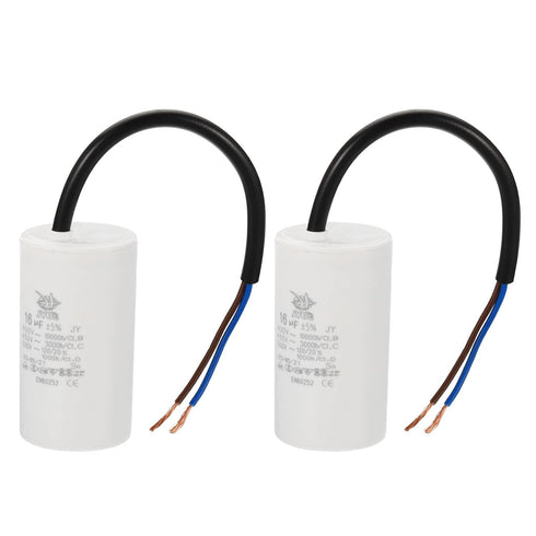 PATIKIL CBB60 16uf Running Capacitor,2Pcs AC 450V 2 Wires 50/60Hz Cylinder 72x40mm for Water Pumps, Washing Machines Motor Start...