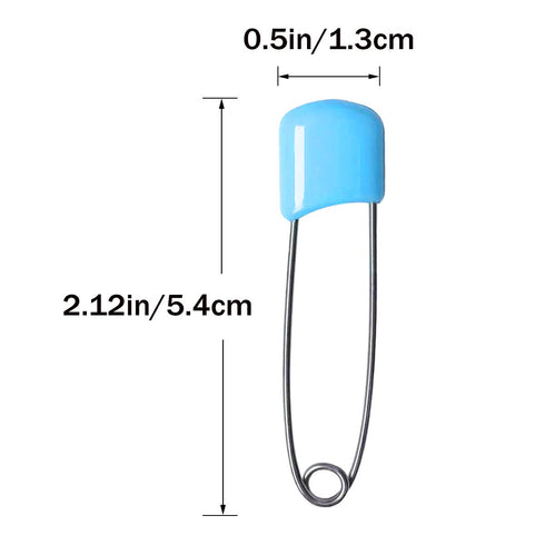 50 Pcs Diaper Pins, Plastic Head Safety Pin with Safe Locking Closures (Colorful)...