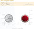 20 pcs Rhinestone Surrounded Red Velvet Metal Shank Buttons for Coats -25mm -1"...