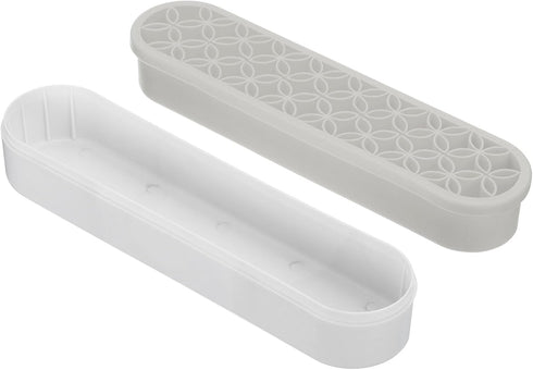 PATIKIL Diamond Painted Pen Holder, 2 Pack Silicone Makeup Brush Holder Multi-Purpose Cosmetic Storage Box Desktop Organizer for Art Craft, Grey...