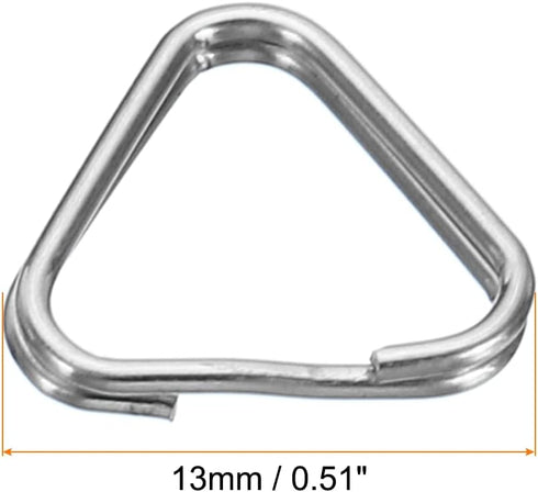 PATIKIL Camera Strap Lug Ring, 8 Pack Metal Triangle Split Ring Hook Adapter Universal for Camera Shoulder Strap, Silver Black...