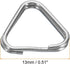 PATIKIL Camera Strap Lug Ring, 8 Pack Metal Triangle Split Ring Hook Adapter Universal for Camera Shoulder Strap, Silver Black...
