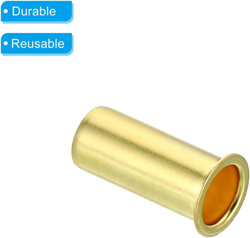 PATIKIL 6mm Tube OD Brass Compression Insert, 10 Pack Insert Tube Support Compression Sleeve Fitting Assortment Kit for Air Water Gas Hose...