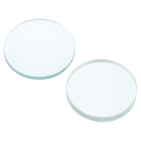 PATIKIL 5cm Focal Length 30mm Double Convex and 7.5cm Focal Length 30mm Double Concave Lens 1 Set, 2 Pack Glass Optically Polished Round Edges Len...