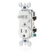 Leviton T5225-W Combination, 15 Amp, 120 Volt AC Toggle Switch, and 15amp, 125 Volt 5-15R Tamper Resistant Receptacle, Grounding, White......