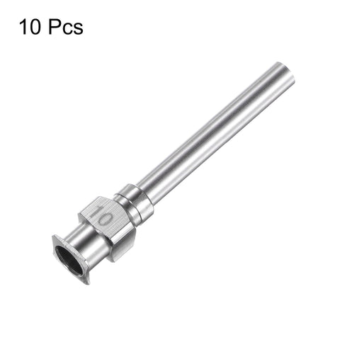 10pcs 10Gauge Stainless Steel Dispensing Needles, 1" All Metal Glue Needle Tube Blunt Tips Luer Lock for Thick Liquids, Ink, Glue, Lab Use...