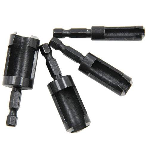 8Pcs Wood Plug Cutter, Carbon Steel Straight and Taper Claw Drill Bit Set Woodworking Hole Saw Cutting Tool 1/4" 3/8" 1/2" 5/8" (Metric 6mm 10mm 1...