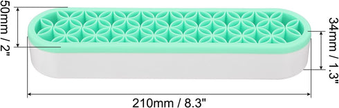 PATIKIL Diamond Painted Pen Holder, Silicone Makeup Brush Holder Multi-Purpose Cosmetic Storage Box Desktop Organizer for Art Craft, Green...