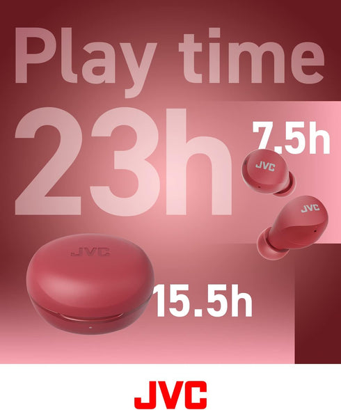 JVC Compact and Lightweight Gumy Mini True Wireless Earbuds Headphones, Long Battery Life (up to 23 Hours), Sound with Neodymium Magnet Driver, Wa...
