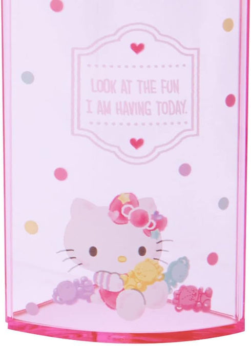 Sanrio 213110 Pink Plastic Hello Kitty Kitty Pen Stand 360 Degree Rotating Pen Stand Pen Holder Cosmetic Makeup Brush Tulle Pet Character...