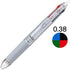 Pilot Ballpoint Pen, Frixion Ball 4, 0.38mm Ultra Fine, 4 Colors (Black, Red, Blue and Green), Gradation Silver Body (PLKFB80UF-GRS)...